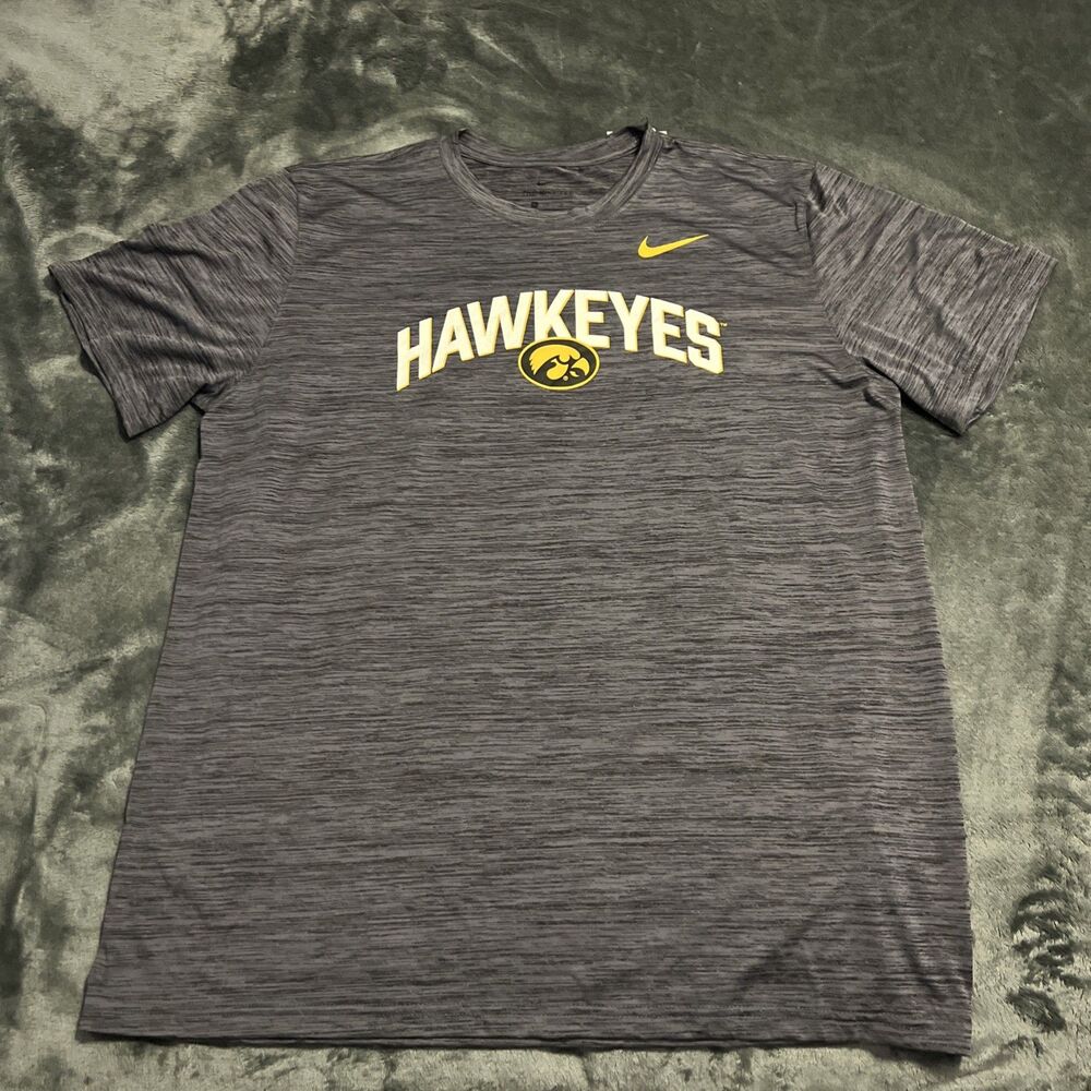 XL Nike Men's IOWA HAWKEYES Football T Shirt Official College dri Fit